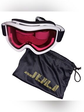 JULI Pink & White Ski Goggles Snowboard Goggles Snowmobile Skiing Skating